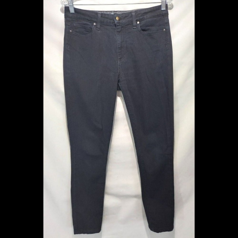 Paige Skyline High Rise Skinny Jeans Black Size 30